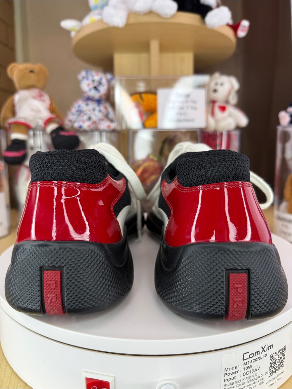 💥PRADA - America's Cup Sneakers Patent leather and Technical Fabric - Size 8 UK - Picture 5 of 14